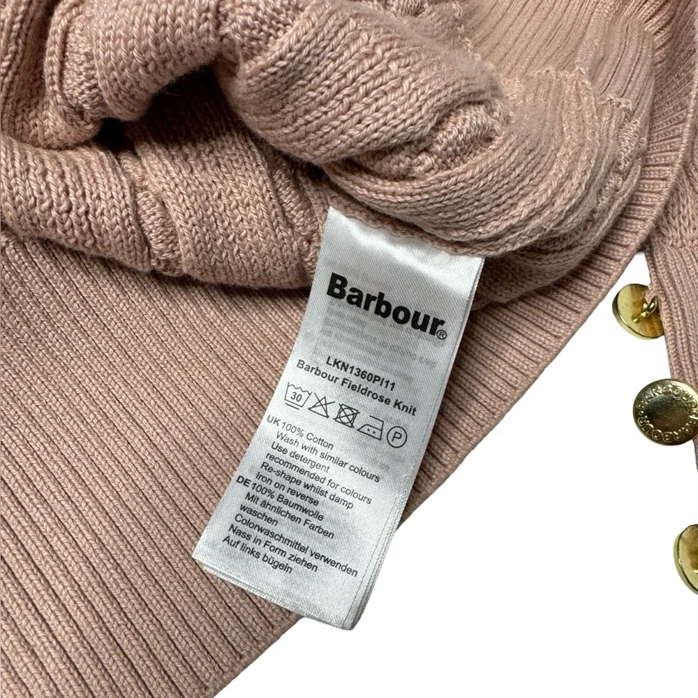 Barbour | Fieldrose Cableknit Sweater in Rose Dust US 12